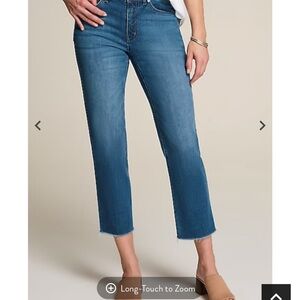 J. Jill High-Rise Fringe-Hem Crops